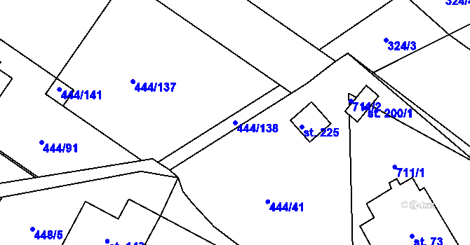 Parcela st. 444/138 v KÚ Trnovany u Litoměřic, Katastrální mapa