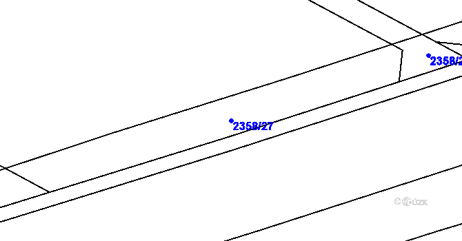 Parcela st. 2358/27 v KÚ Trnové Pole, Katastrální mapa