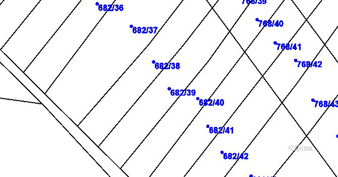 Parcela st. 682/39 v KÚ Radostice u Trocnova, Katastrální mapa