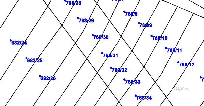 Parcela st. 768/31 v KÚ Radostice u Trocnova, Katastrální mapa