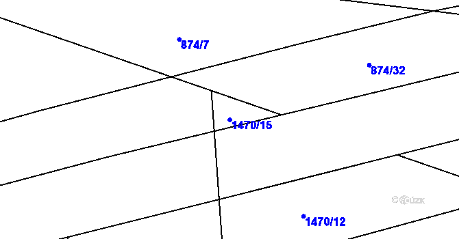 Parcela st. 1470/15 v KÚ Radostice u Trocnova, Katastrální mapa