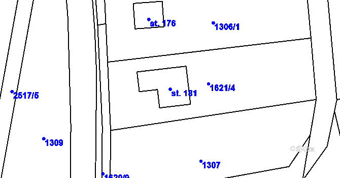 Parcela st. 181 v KÚ Radostice u Trocnova, Katastrální mapa