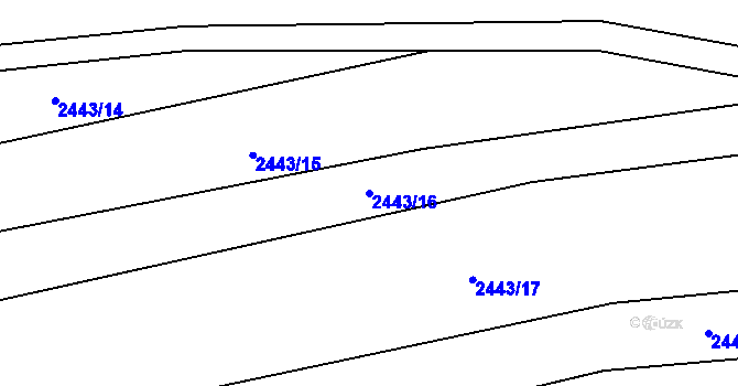 Parcela st. 2443/16 v KÚ Radostice u Trocnova, Katastrální mapa
