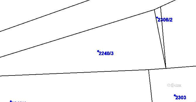 Parcela st. 2240/3 v KÚ Radostice u Trocnova, Katastrální mapa