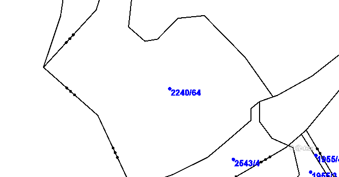Parcela st. 2240/64 v KÚ Radostice u Trocnova, Katastrální mapa