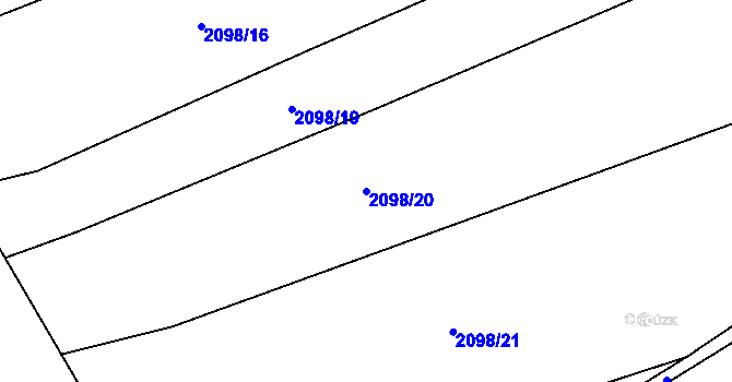 Parcela st. 2098/20 v KÚ Radostice u Trocnova, Katastrální mapa