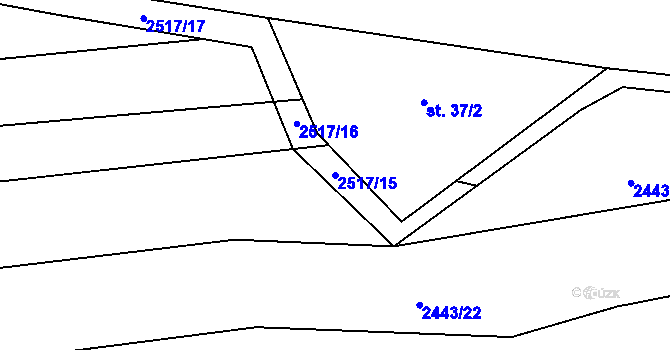 Parcela st. 2517/15 v KÚ Radostice u Trocnova, Katastrální mapa