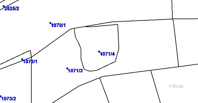 Parcela st. 1071/4 v KÚ Radostice u Trocnova, Katastrální mapa