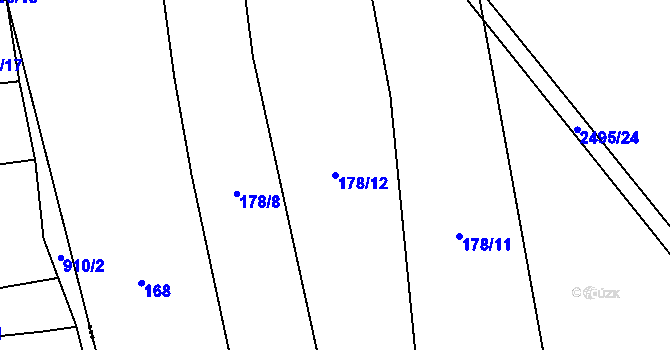 Parcela st. 178/12 v KÚ Trocnov, Katastrální mapa