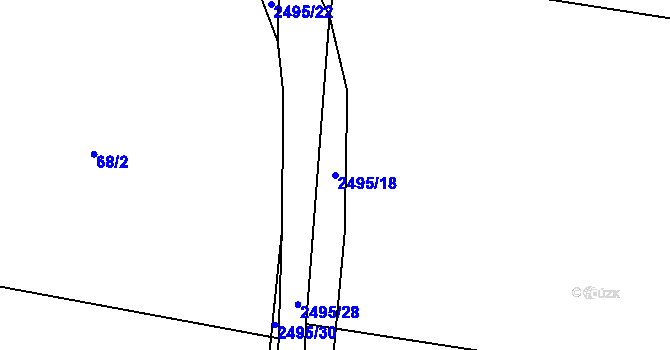 Parcela st. 2495/18 v KÚ Trocnov, Katastrální mapa