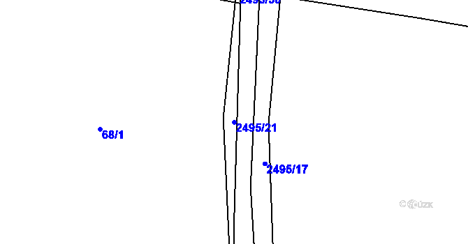Parcela st. 2495/21 v KÚ Trocnov, Katastrální mapa