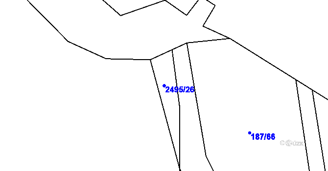 Parcela st. 2495/26 v KÚ Trocnov, Katastrální mapa