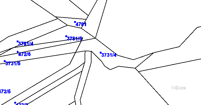 Parcela st. 3731/4 v KÚ Trojanovice, Katastrální mapa