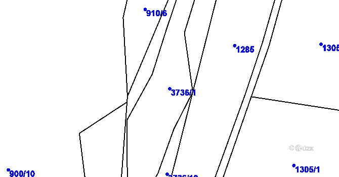 Parcela st. 3736/1 v KÚ Trojanovice, Katastrální mapa