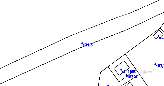 Parcela st. 131/5 v KÚ Trojanovice, Katastrální mapa