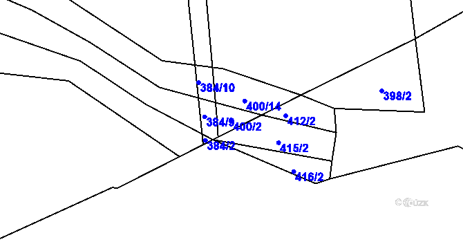 Parcela st. 400/2 v KÚ Řemešín, Katastrální mapa