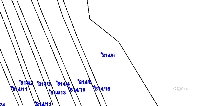 Parcela st. 814/6 v KÚ Řemešín, Katastrální mapa