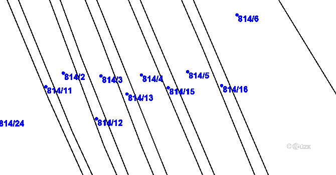 Parcela st. 814/15 v KÚ Řemešín, Katastrální mapa