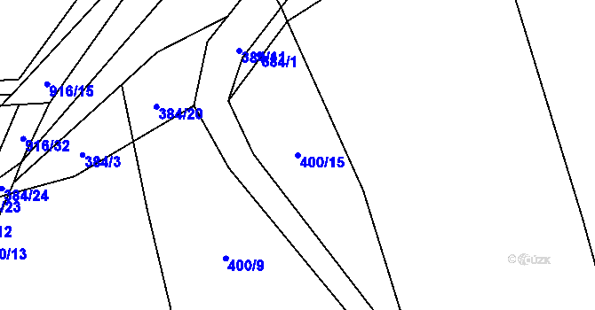 Parcela st. 400/15 v KÚ Řemešín, Katastrální mapa