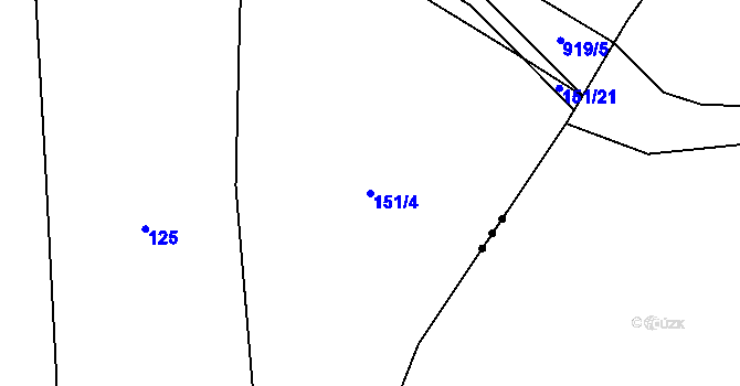 Parcela st. 151/4 v KÚ Řemešín, Katastrální mapa