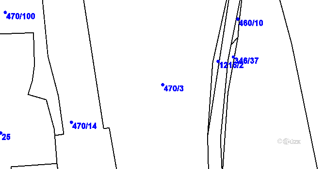 Parcela st. 470/3 v KÚ Trokavec, Katastrální mapa