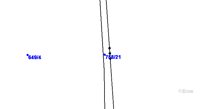 Parcela st. 758/21 v KÚ Trokavec, Katastrální mapa