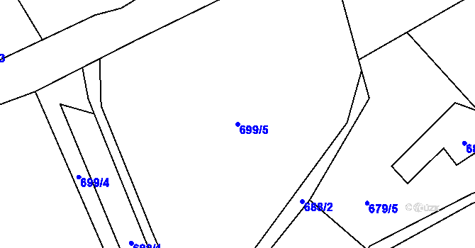 Parcela st. 699/5 v KÚ Troskovice, Katastrální mapa