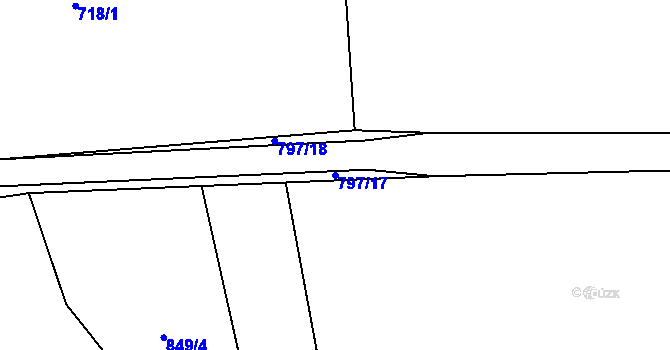 Parcela st. 797/17 v KÚ Troskovice, Katastrální mapa