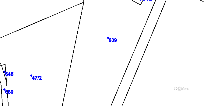 Parcela st. 45 v KÚ Trotina, Katastrální mapa