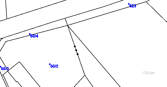 Parcela st. 209/1 v KÚ Trotina, Katastrální mapa