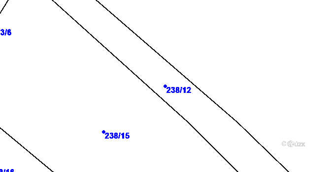 Parcela st. 238/12 v KÚ Lazce u Troubelic, Katastrální mapa