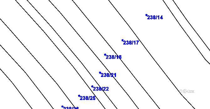 Parcela st. 238/18 v KÚ Lazce u Troubelic, Katastrální mapa