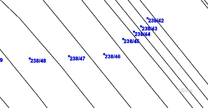 Parcela st. 238/46 v KÚ Lazce u Troubelic, Katastrální mapa