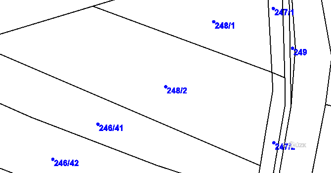 Parcela st. 248/2 v KÚ Lazce u Troubelic, Katastrální mapa