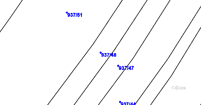 Parcela st. 937/48 v KÚ Troubelice, Katastrální mapa