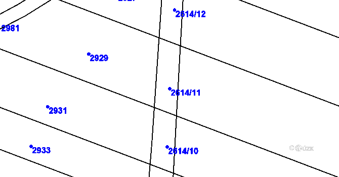 Parcela st. 2614/11 v KÚ Troubky nad Bečvou, Katastrální mapa