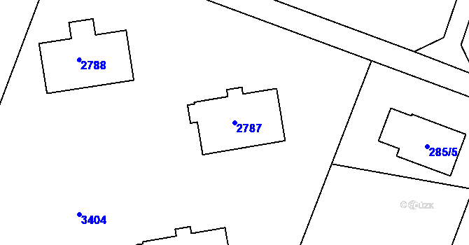 Parcela st. 2787 v KÚ Troubky nad Bečvou, Katastrální mapa