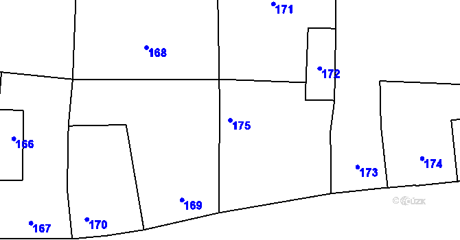 Parcela st. 175 v KÚ Troubky nad Bečvou, Katastrální mapa