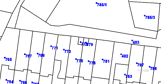 Parcela st. 776 v KÚ Troubky nad Bečvou, Katastrální mapa