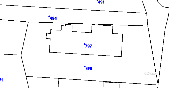 Parcela st. 797 v KÚ Troubky nad Bečvou, Katastrální mapa