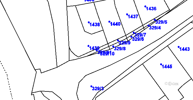 Parcela st. 329/11 v KÚ Troubky nad Bečvou, Katastrální mapa