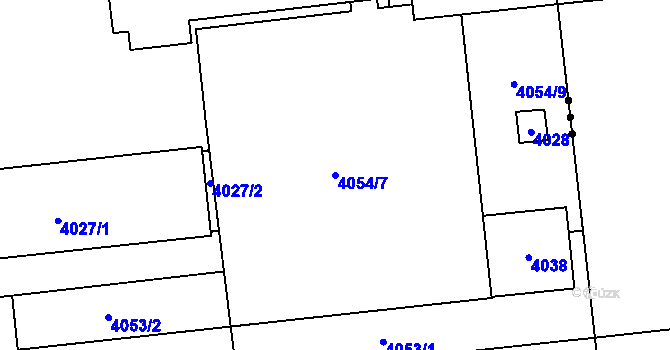 Parcela st. 4054/7 v KÚ Troubky nad Bečvou, Katastrální mapa