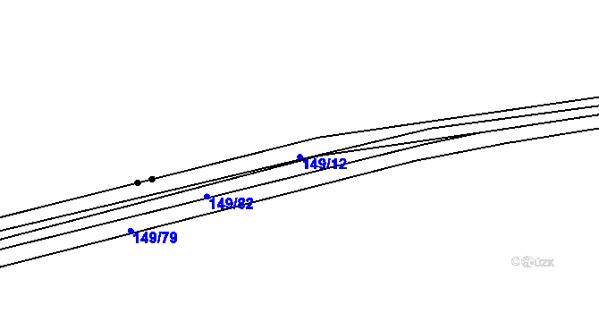 Parcela st. 149/12 v KÚ Zdislavice, Katastrální mapa