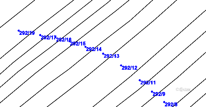 Parcela st. 292/13 v KÚ Zdislavice, Katastrální mapa