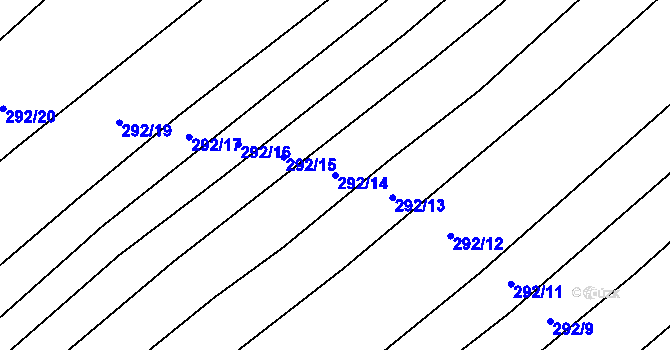 Parcela st. 292/14 v KÚ Zdislavice, Katastrální mapa
