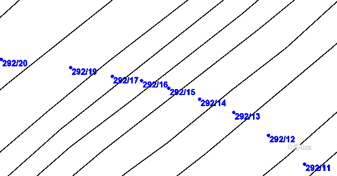 Parcela st. 292/15 v KÚ Zdislavice, Katastrální mapa