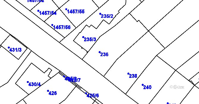 Parcela st. 236 v KÚ Troubsko, Katastrální mapa