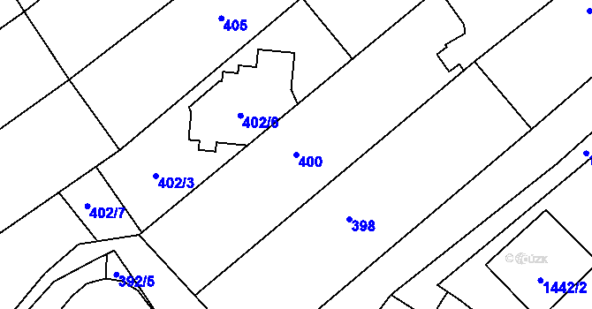 Parcela st. 400 v KÚ Troubsko, Katastrální mapa
