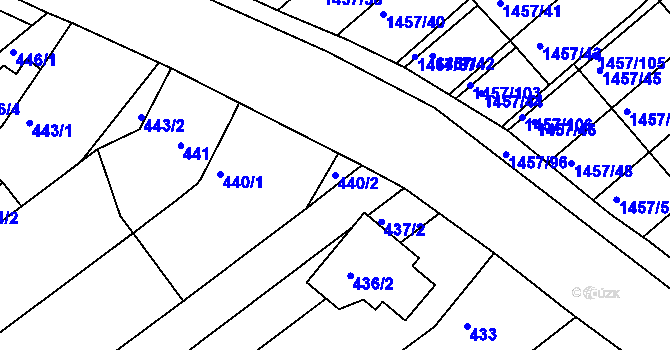 Parcela st. 440/2 v KÚ Troubsko, Katastrální mapa