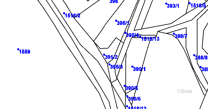 Parcela st. 395/2 v KÚ Troubsko, Katastrální mapa